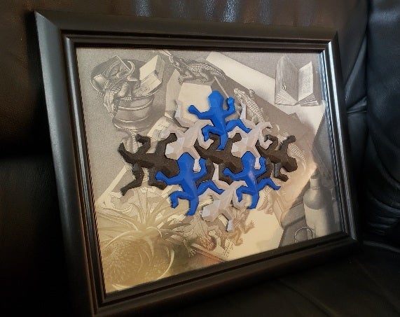 Miniatura 2 do modelo 3D Escher Lizard with Magnet