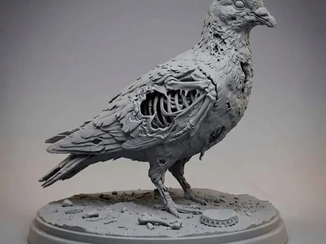 Zombie Pigeon Statue