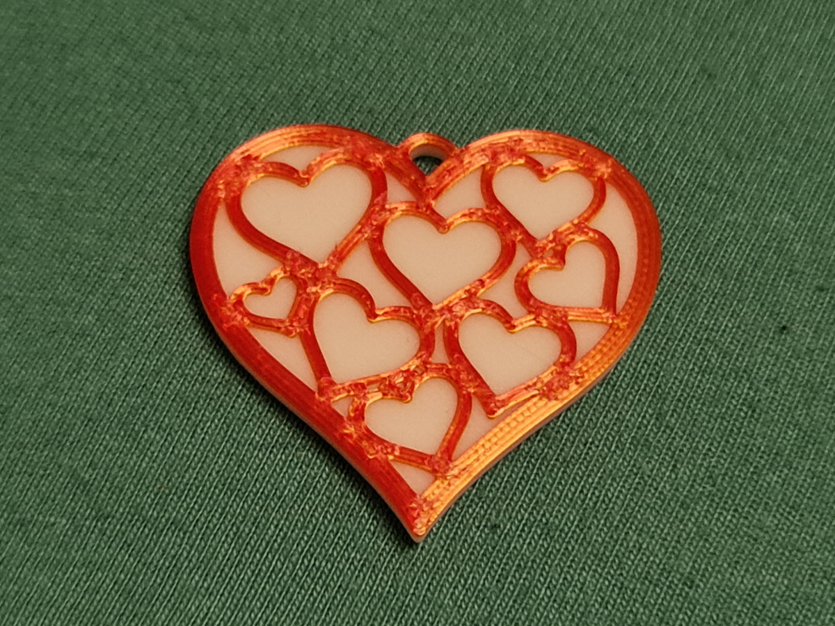 Heart and little hearts (pendant & keychain)