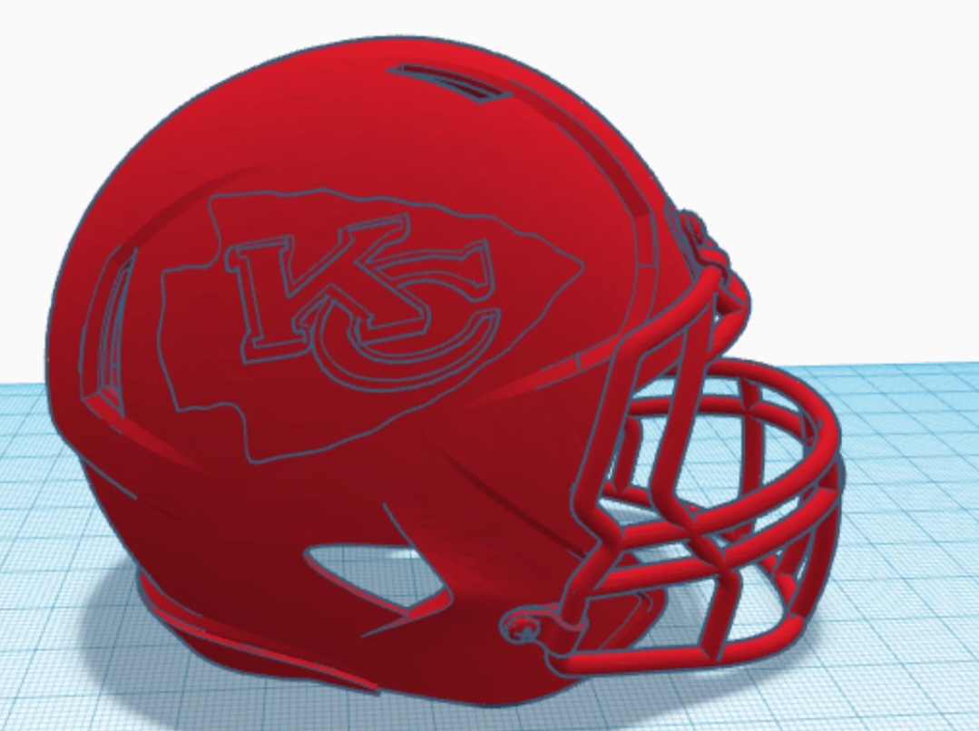 Chiefs helmet by Mason Webster | Download free STL model | Printables.com