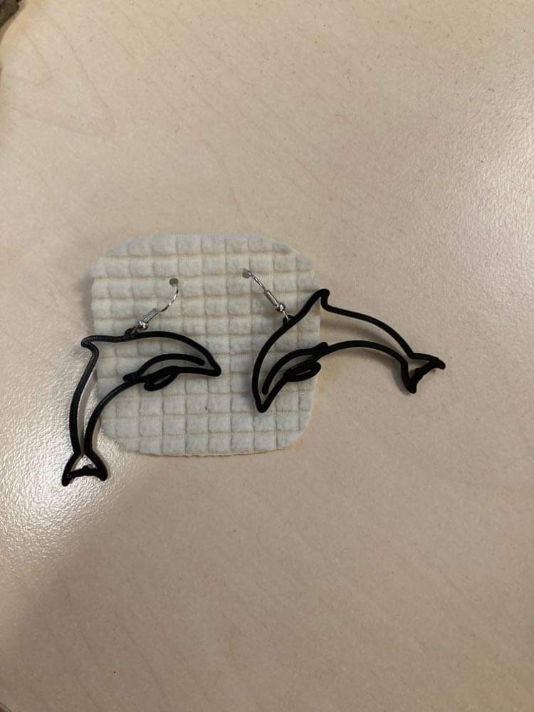 boucle d’oreille/pendants dauphin