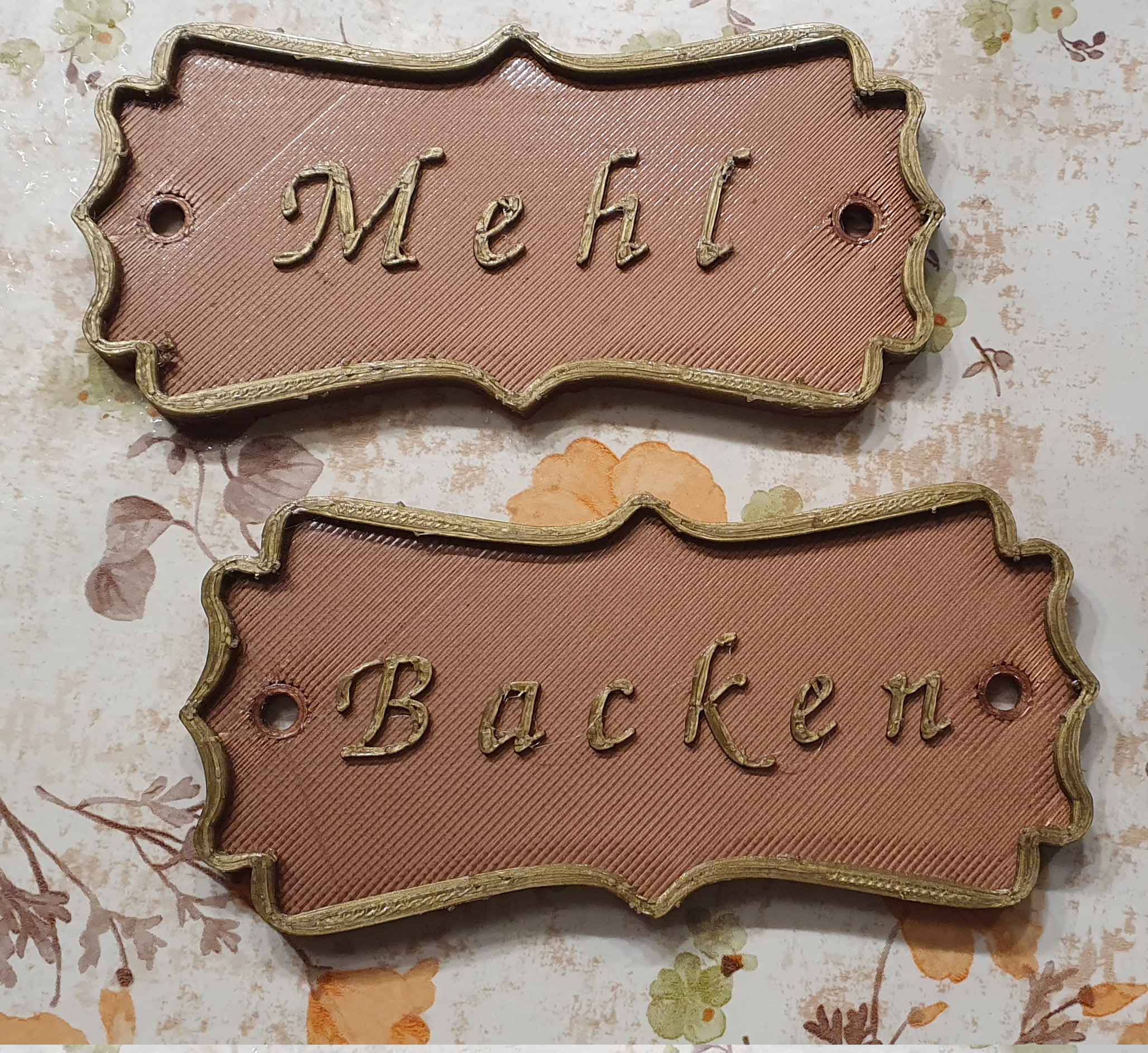 Retro Barock Baroque ähnliches Schild sign