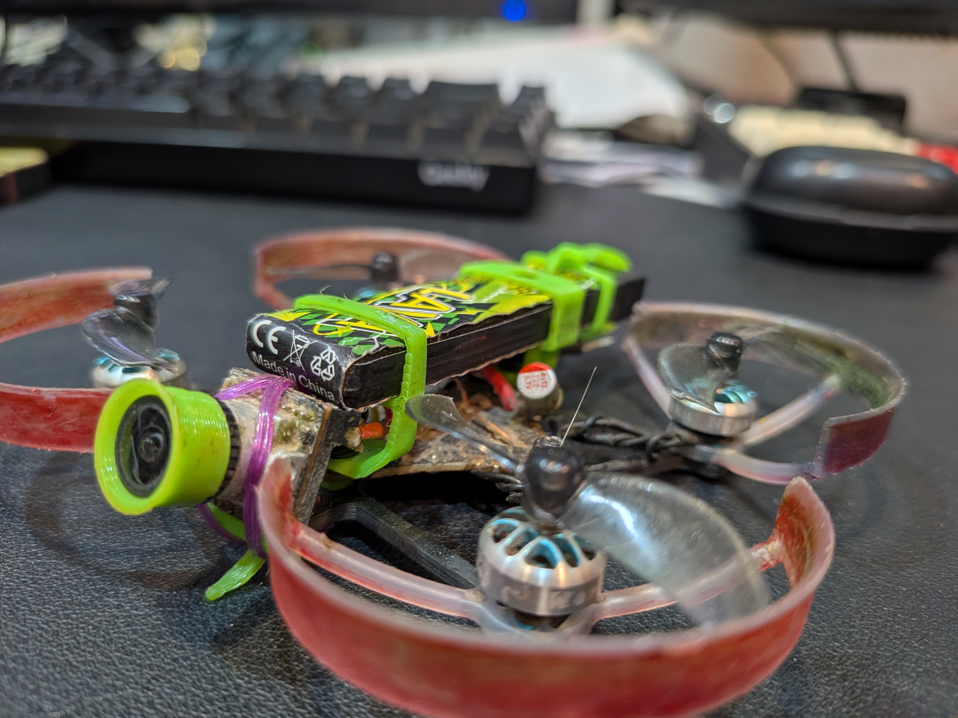 Fractal 75 / Tiny Whoop Top Mount Battery (Low Profile Version)