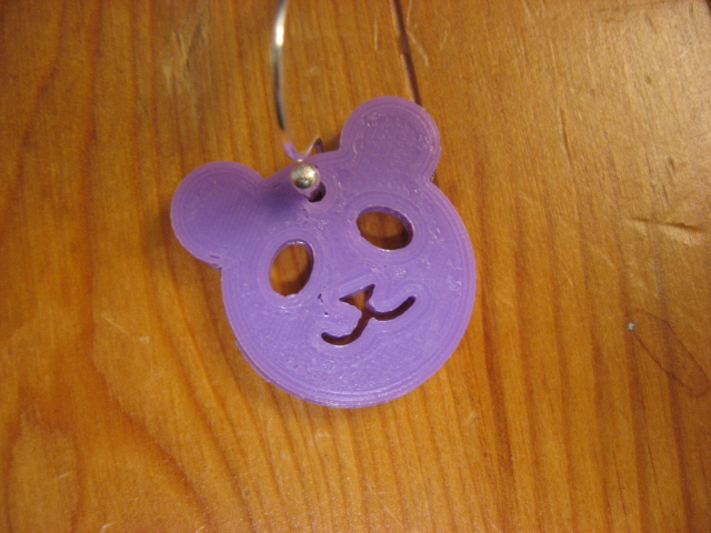 Miniatura 3 do modelo 3D Panda/Bear Earrings