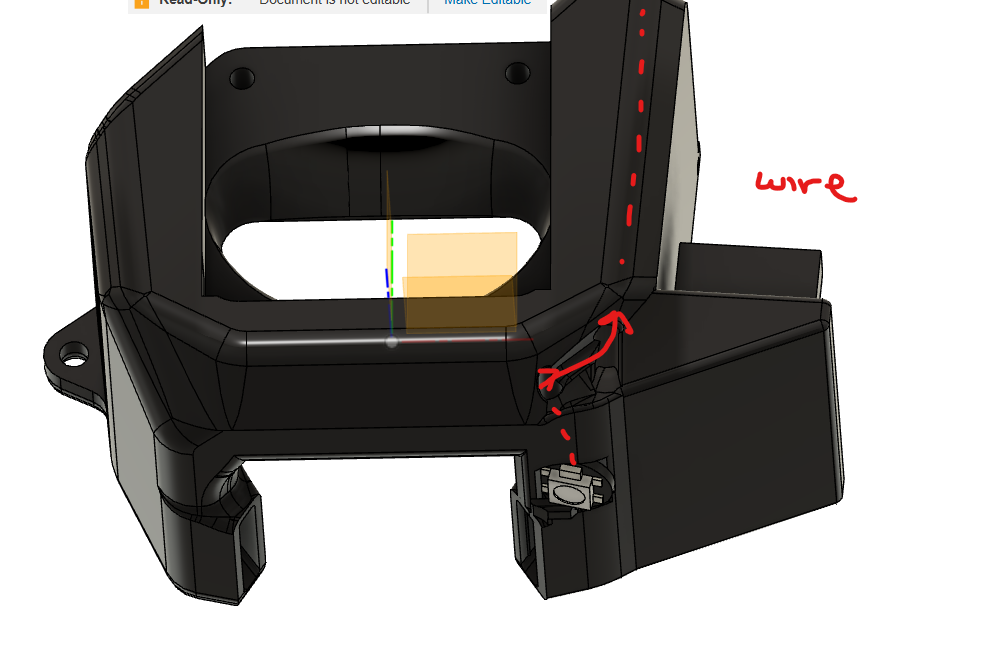 MicroSwiss NG 4020 fan shroud with Adafruit RBG LED added