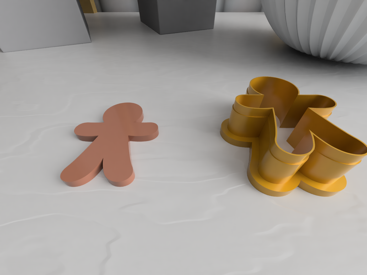 Christmas Gingerbread Man Polymer Clay Cutter — thumbnail 2