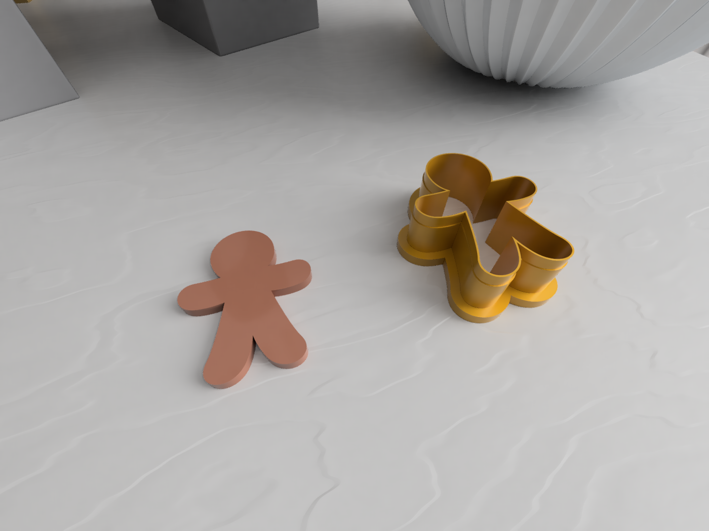Christmas Gingerbread Man Polymer Clay Cutter — thumbnail 4