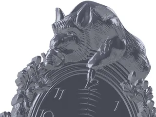 Hunter type wall carving clock by Onur Yıldırım | Download free STL ...