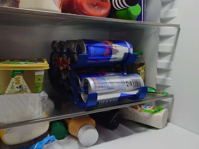 Red bull can dispenser