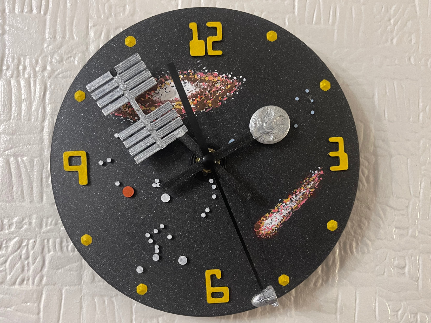 Space Clock - moving Space X, ISS and Space Rock