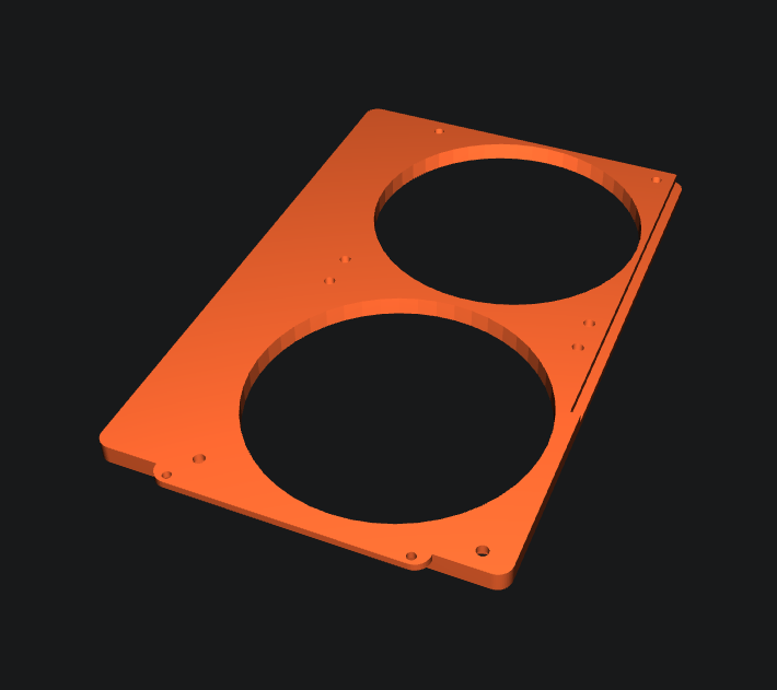 NCase M2 Grater - Shifted Dual 120mm Front Fan Bracket v1