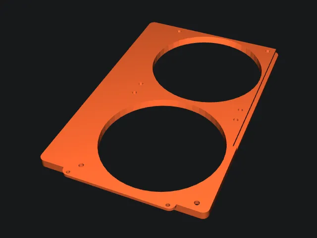 NCase M2 Grater - Shifted Dual 120mm Front Fan Bracket v1