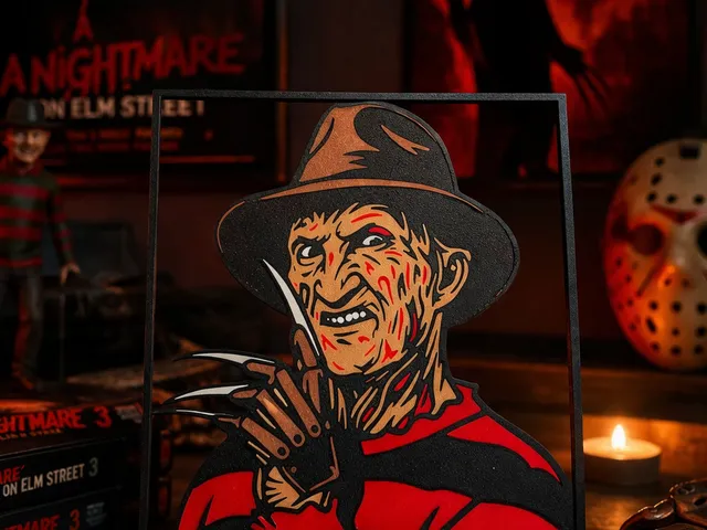 Freddy Krueger - Cadre mural horror multicolore