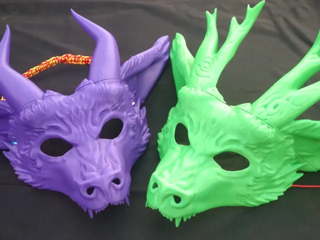 Year of the Dragon Masquerade Masks