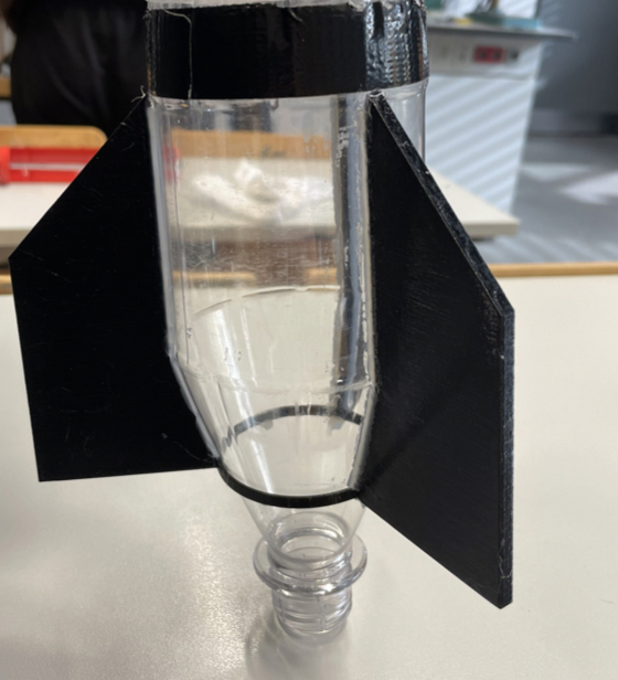 Flügel–Wasserrakete-Cola–Flasche