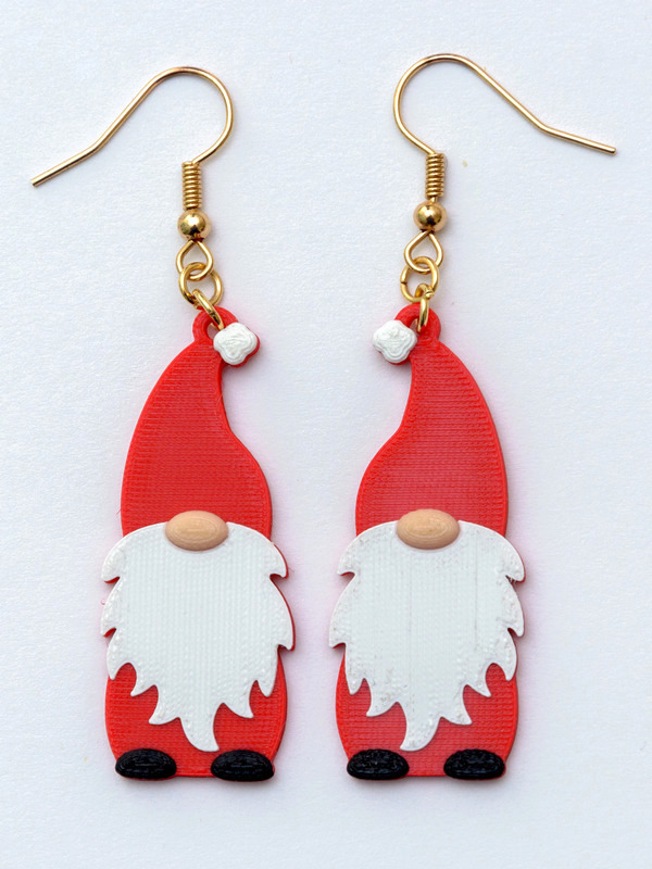 Gnome / Santa Christmas earrings