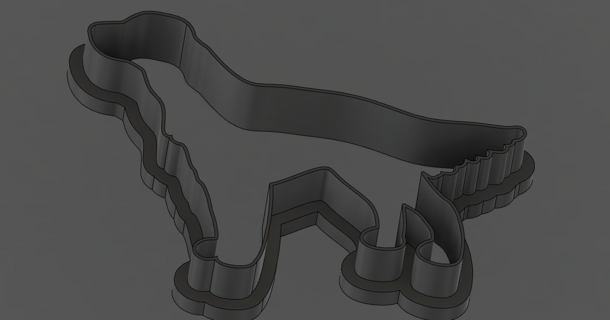 English setter dog cookie cutter by Martin Fossen Download free STL model