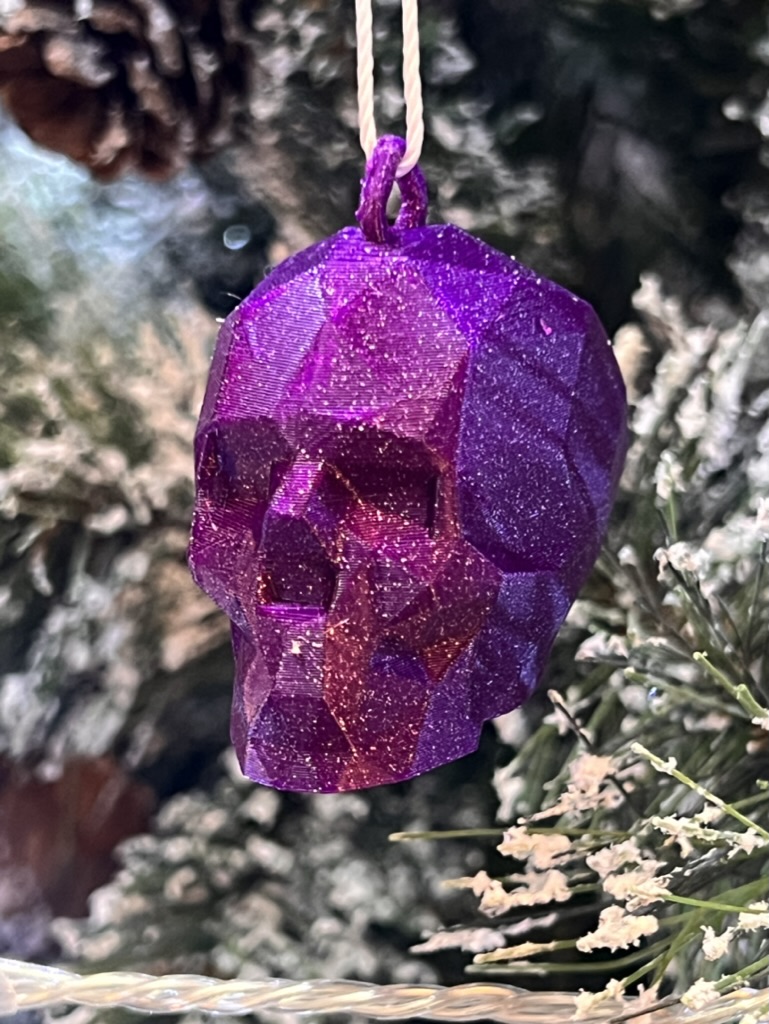 Low Polygon Skull Bauble