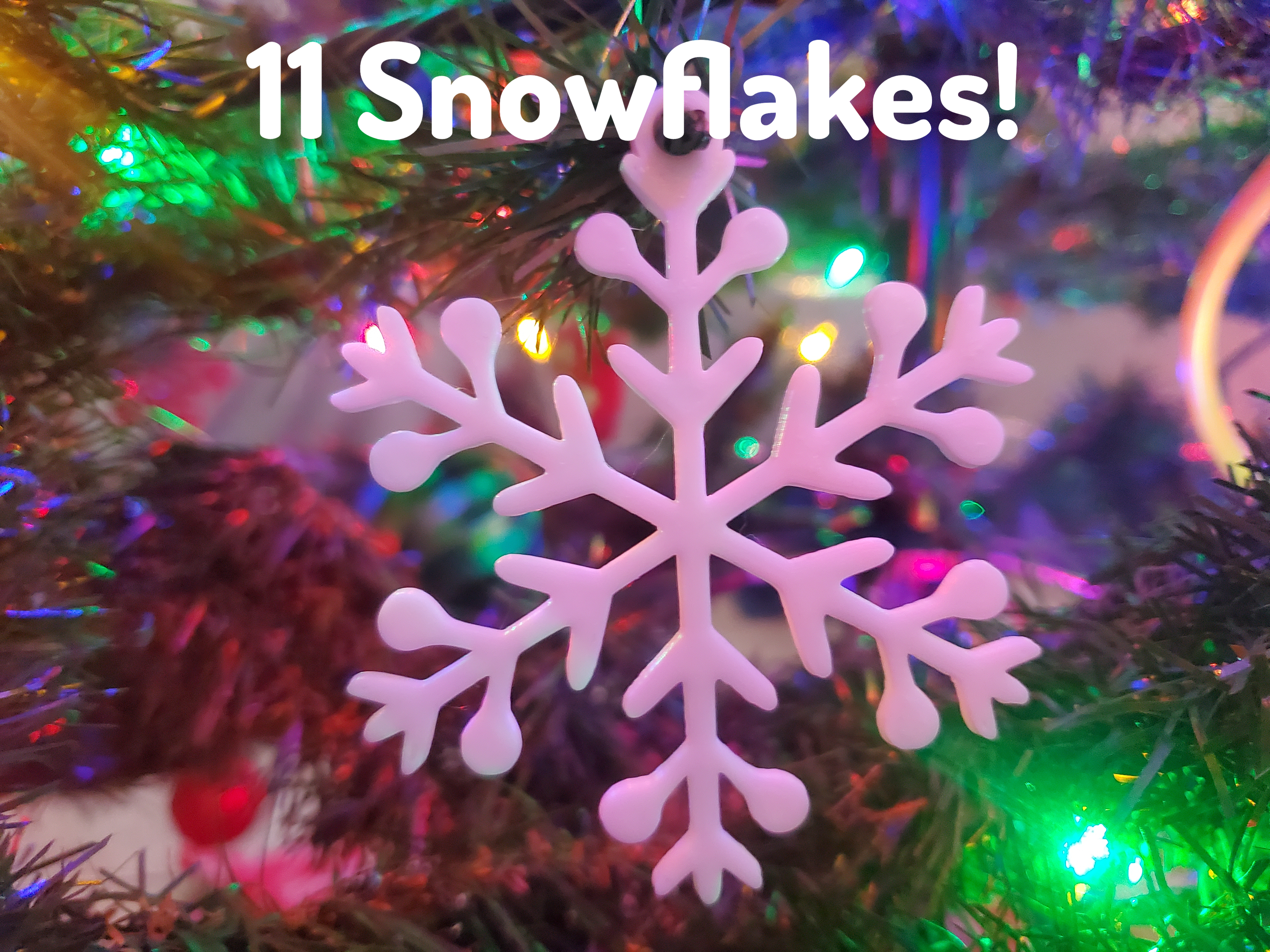 11 Snowflake Ornaments with loops!