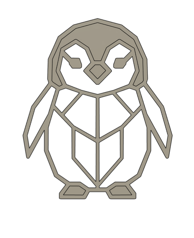 Pingouin - Minimalist geometric illustration