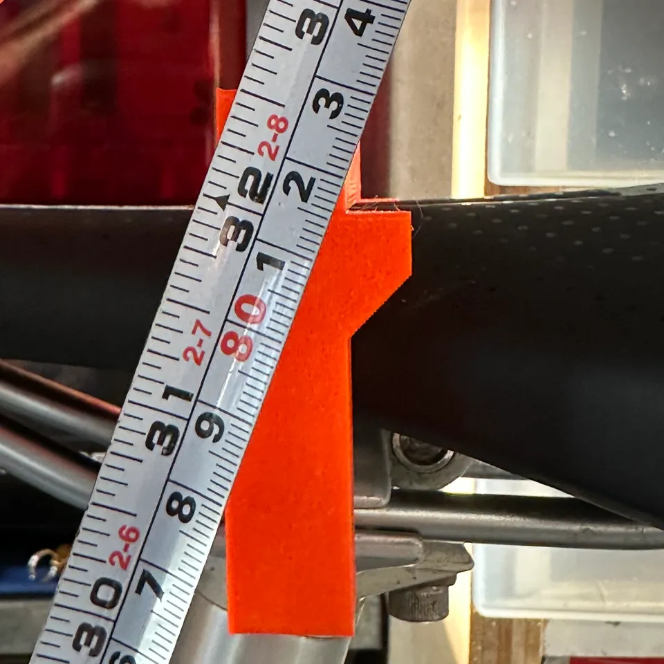 Bicycle saddle height measurement tool ＂80mm point＂ by cmh