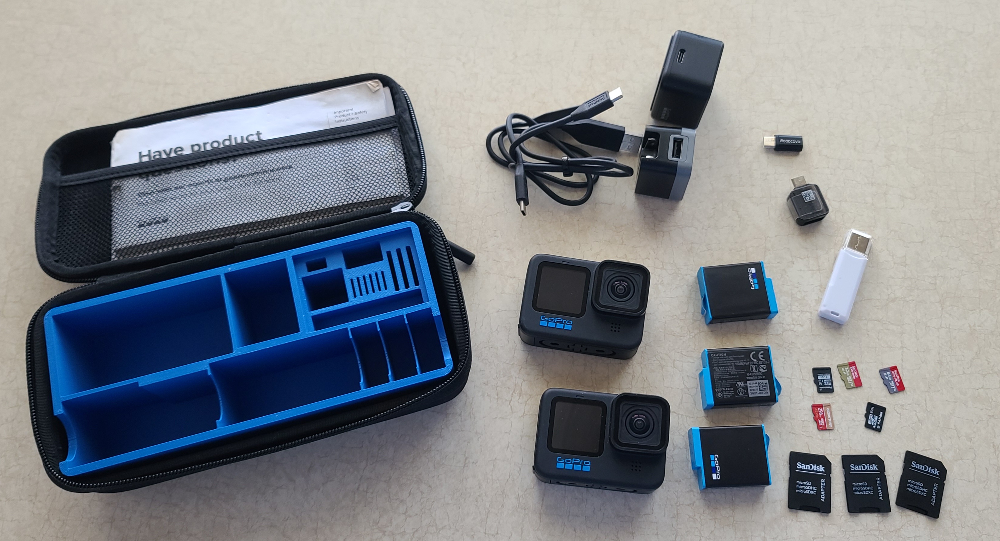 GoPro accessories organizer case inlay by Jim Booth Download free STL