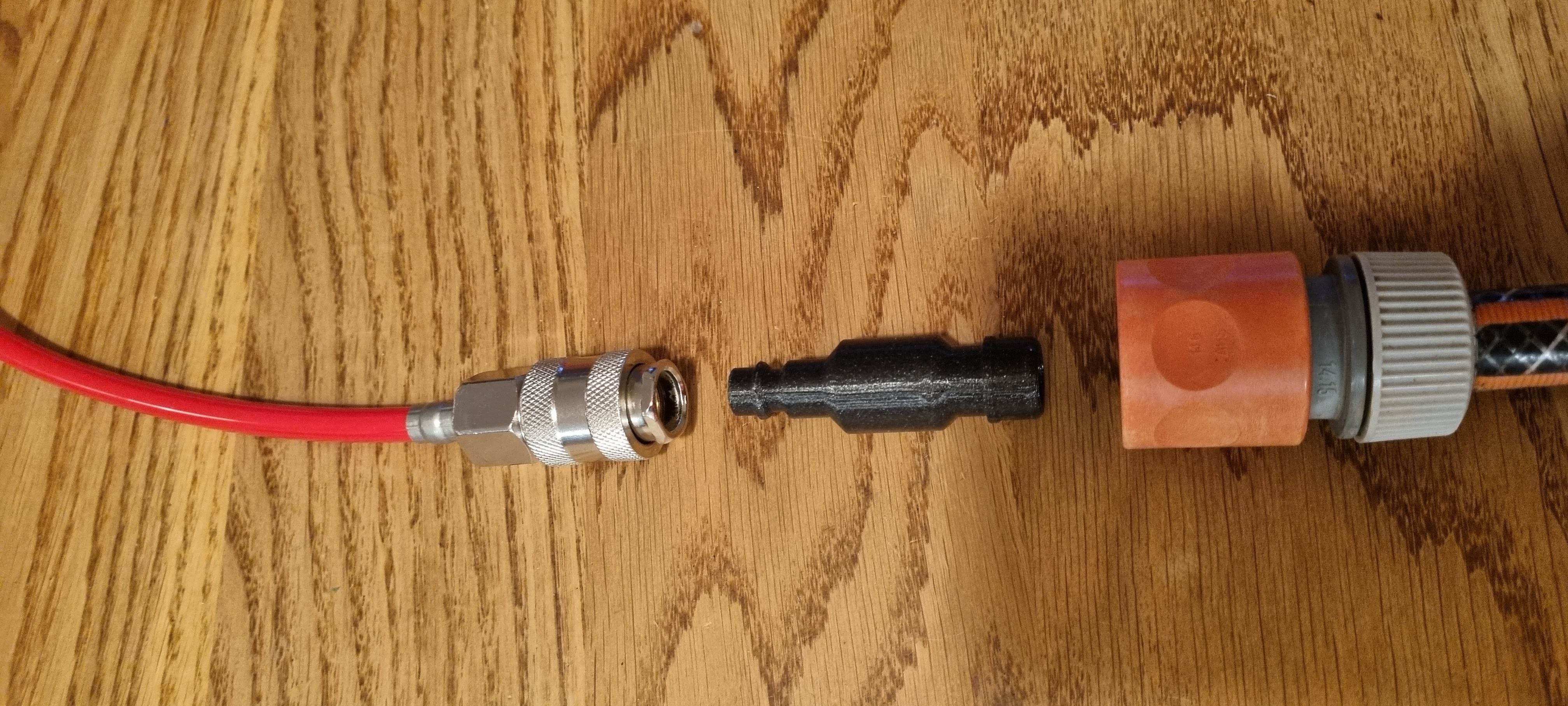 Compressor <-> garden hose adapter