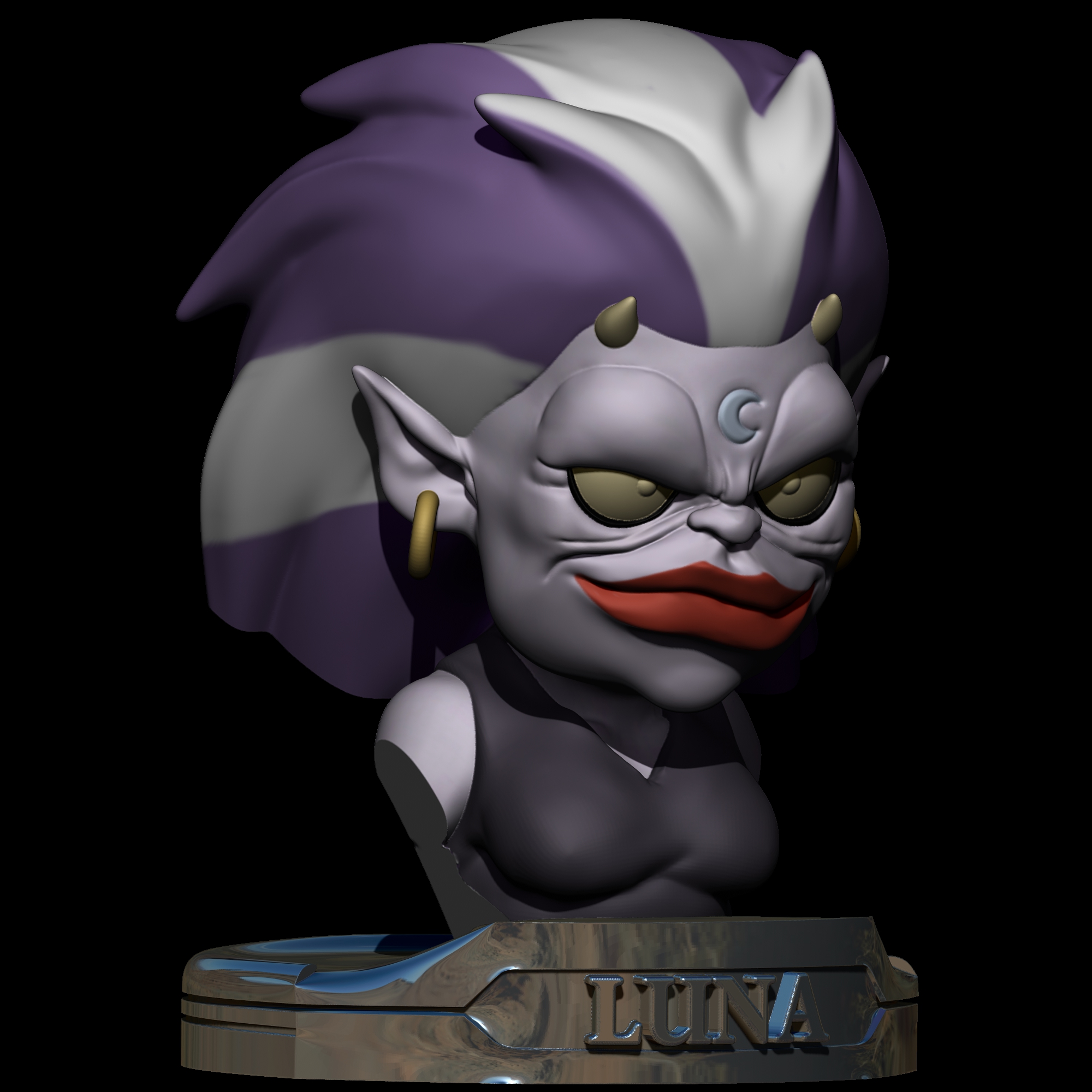 Luna (Lunatacs) from Thundercats STL free bust  3d printing