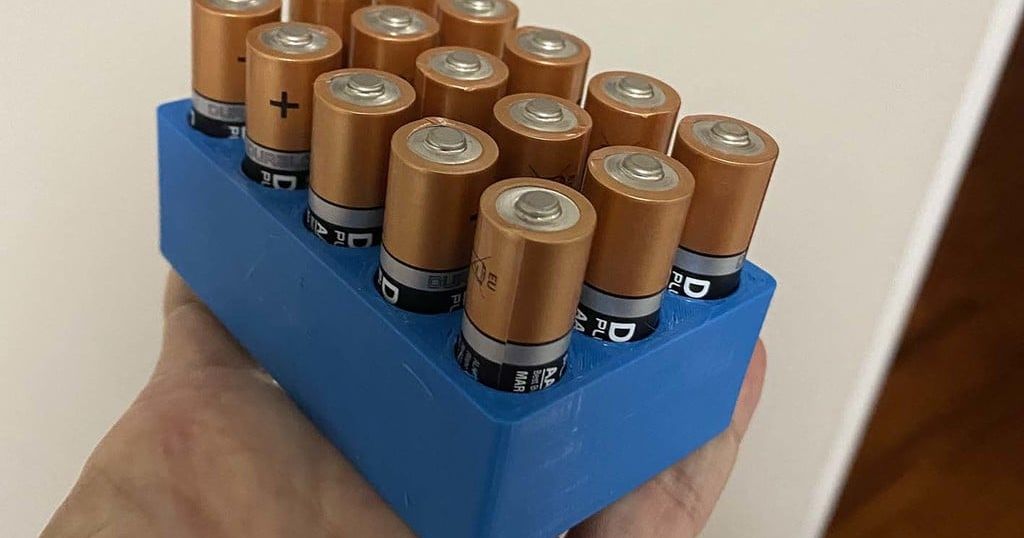 AA Battery Holder von Stefano Ungarelli Kostenloses STLModell