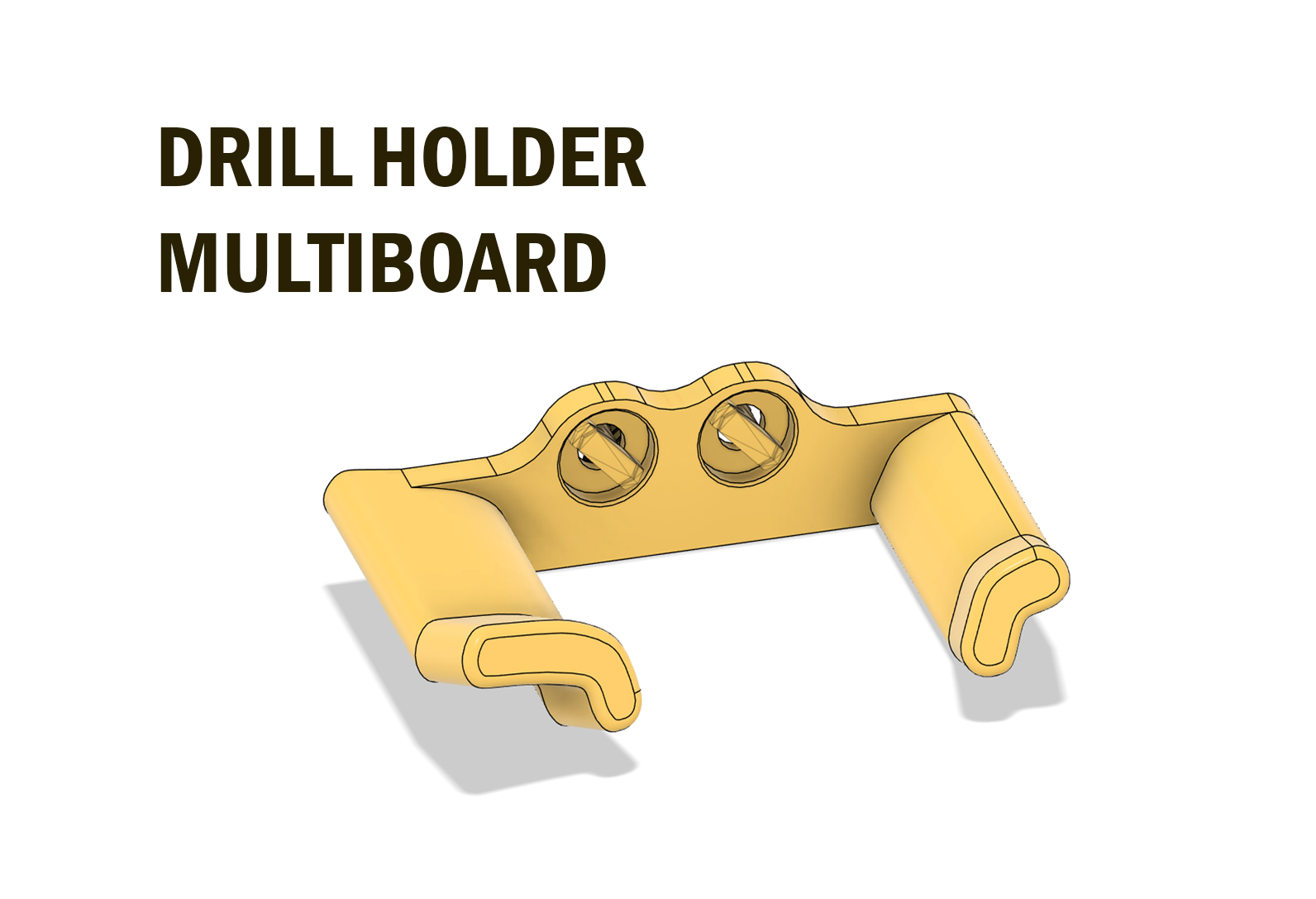 Drill Holder Multiboard. Won't Fall For Sure! 3D model thumbnail