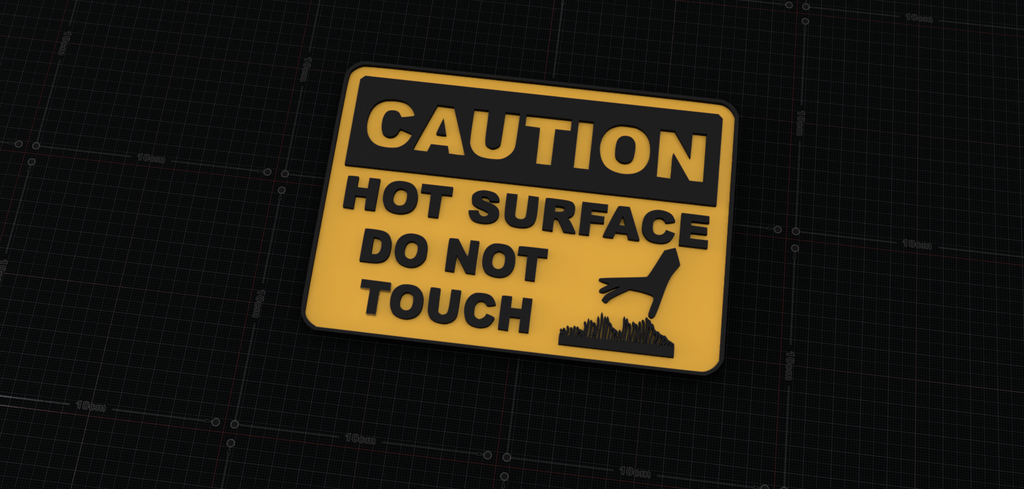 Caution Hot Surface Do Not Touch Sign