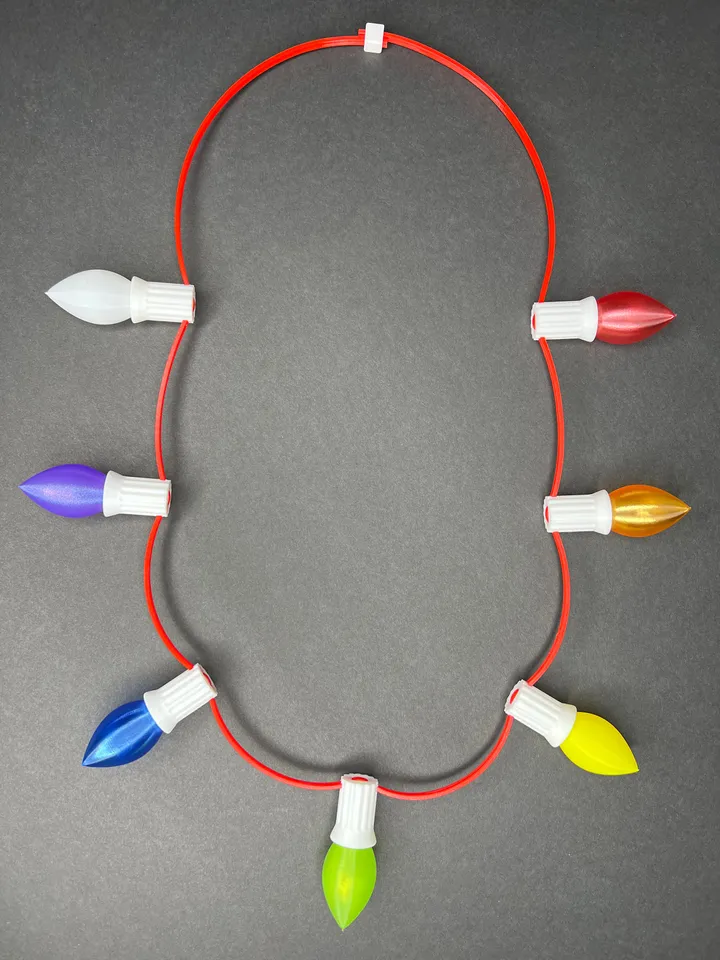 LED Christmas Light Up Bulb Necklace with 13 Bulbs (Each) – Mardi Gras Spot