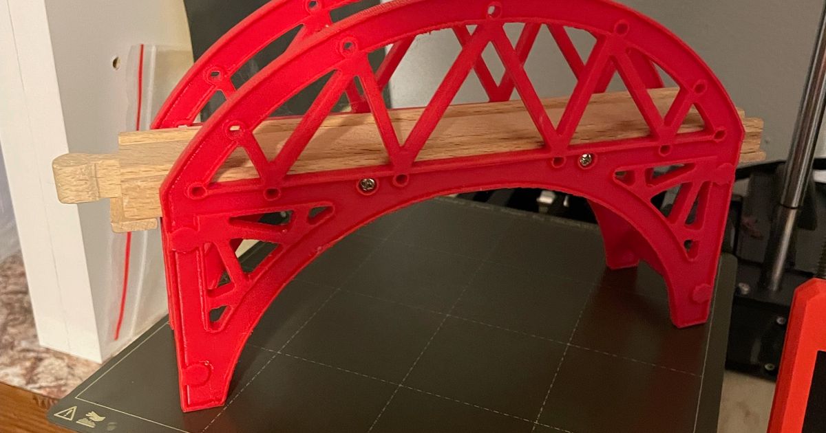 Toy Wooden Train Bridge by Pastry | Download free STL model ...