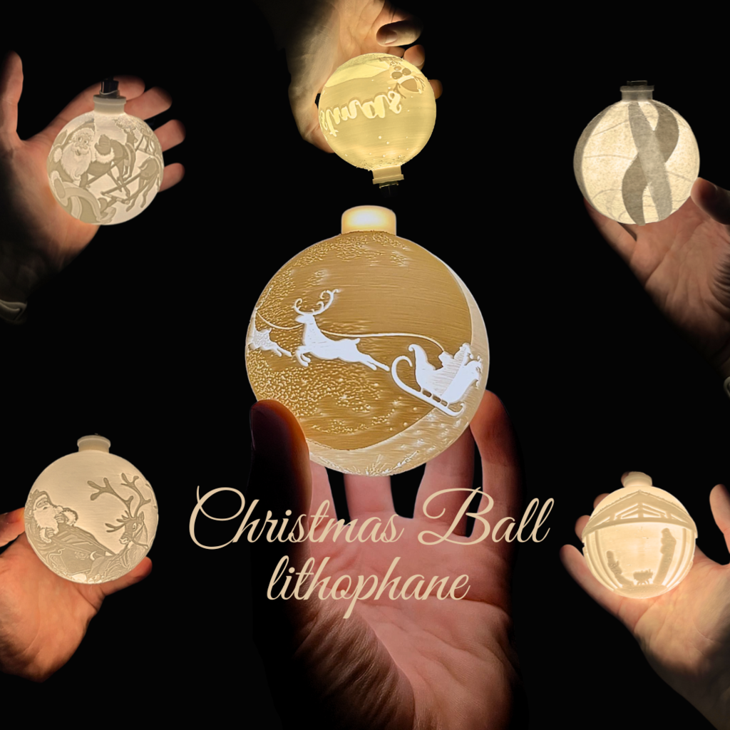 Christmas Lithophane Ornament by Gabriele Settimo Download free STL