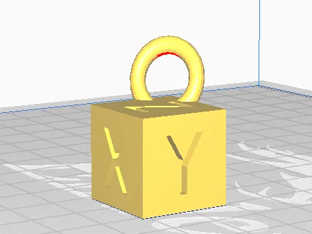 xyz calibration cube keychain