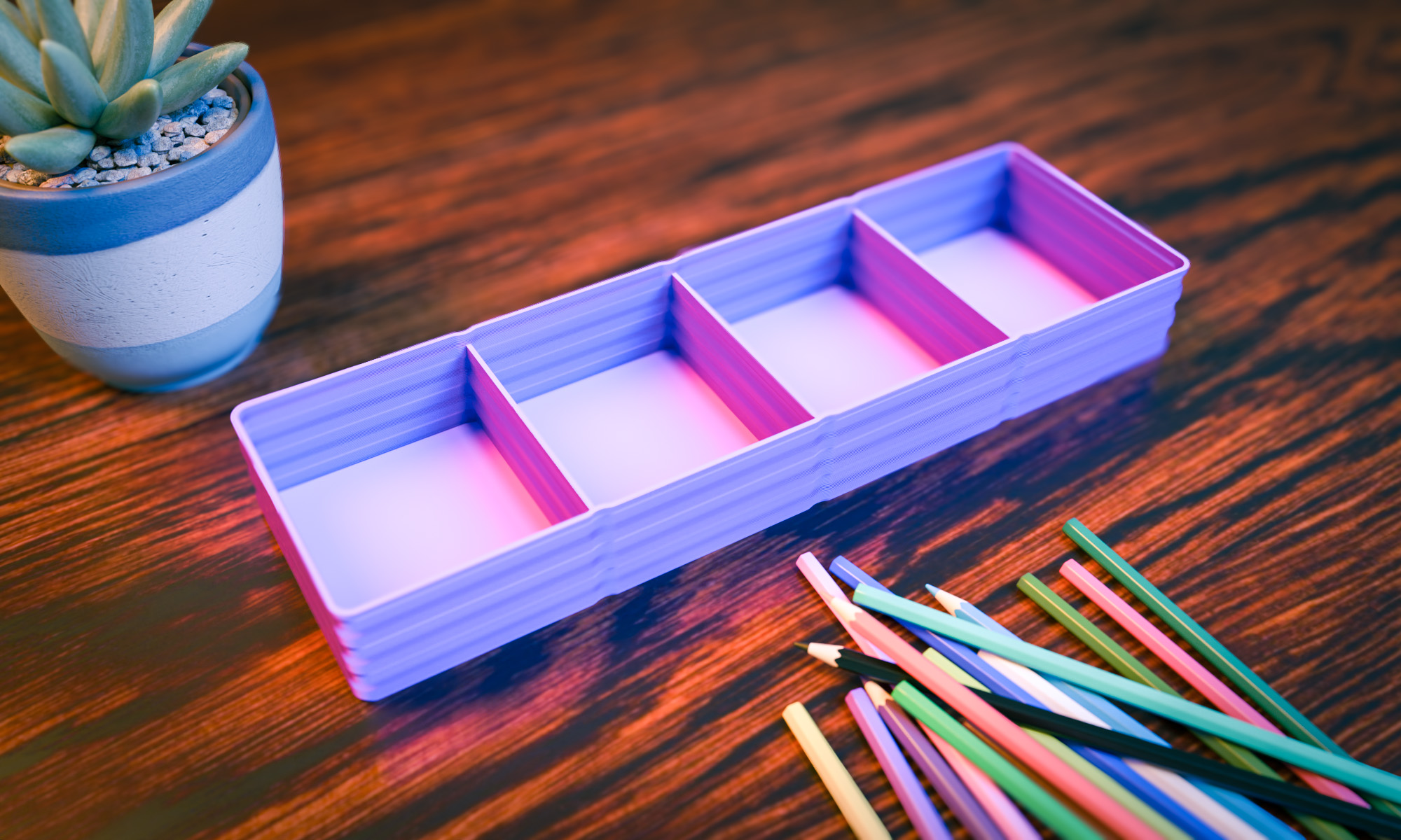 Decorative Storage Box with Compartments