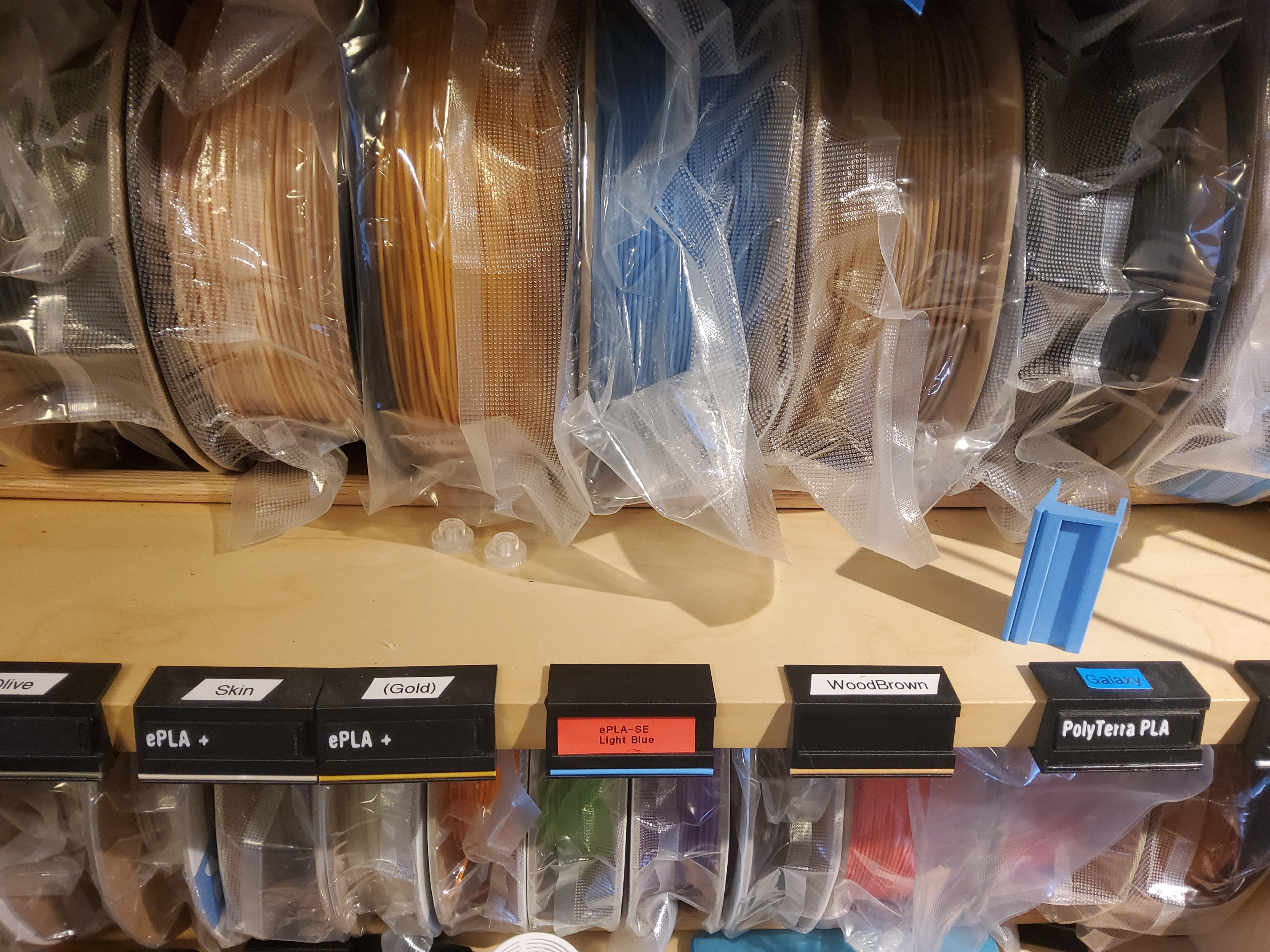 Filament labels for Ikea Billy cabinet