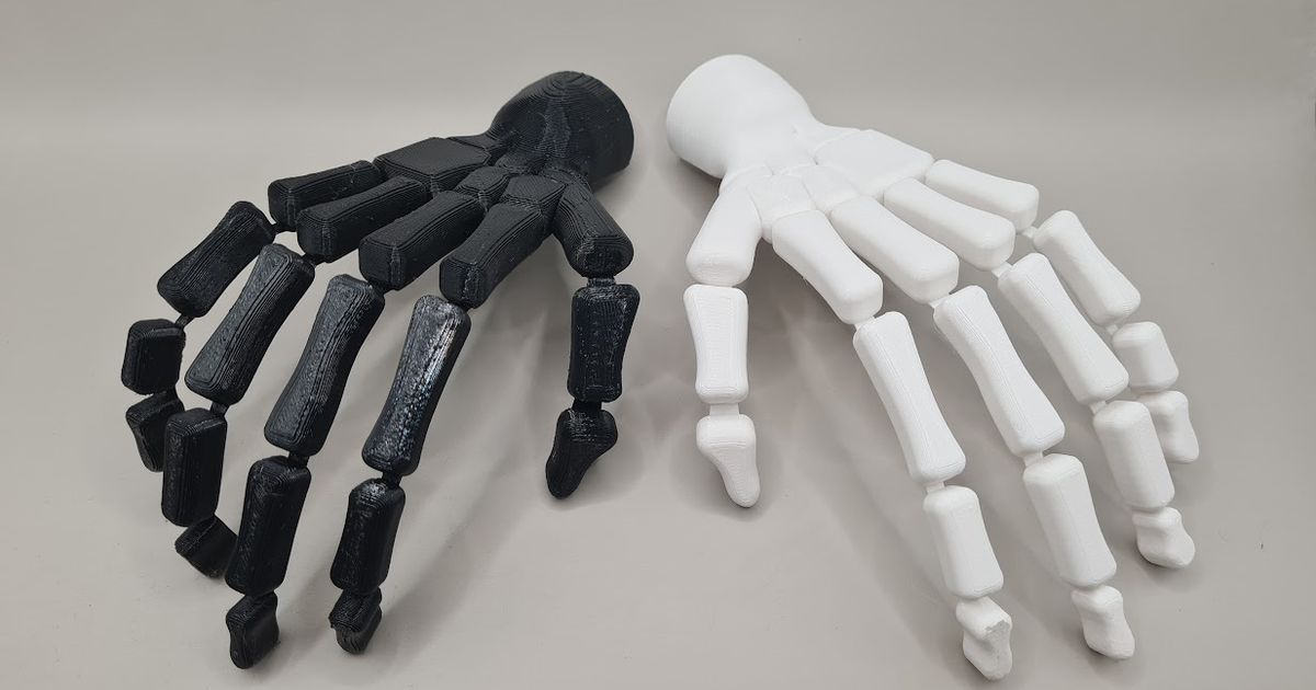 Skeleton Hand Movable By Wilkoslo Download Free Stl Model