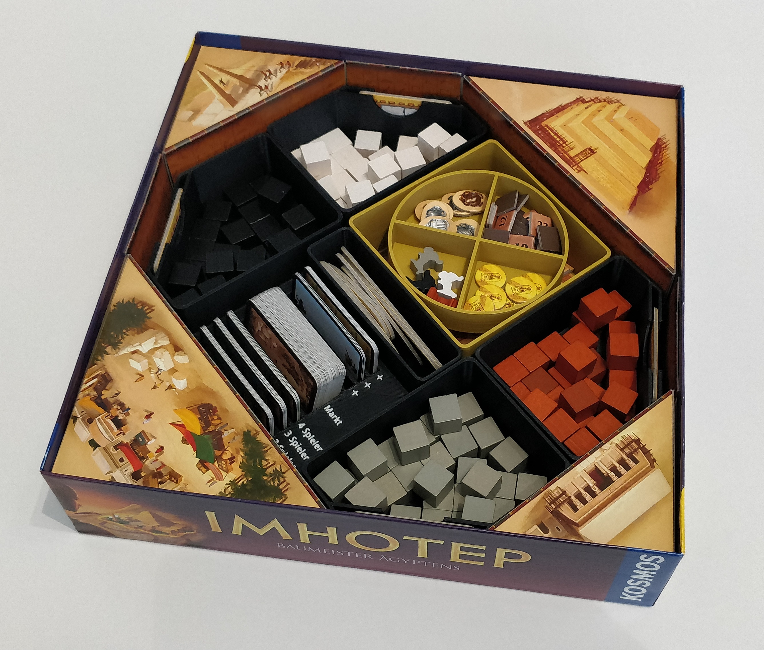 Imhotep board game organizer