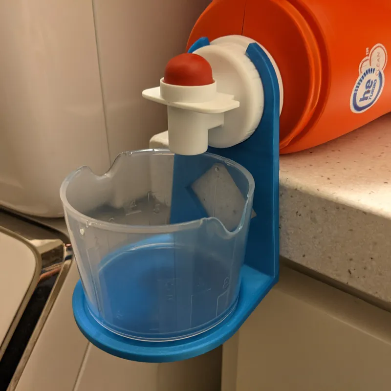 Detergent Spout Cup Holder (Parametric) by dimo414, Download free STL  model