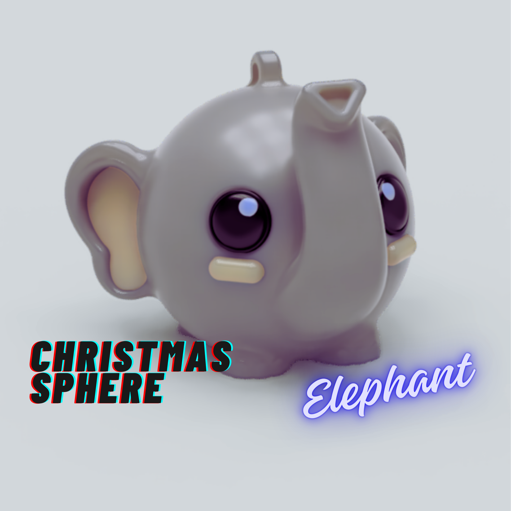 Christmas Sphere Elephant - Spherical Animal Series by Artífice3D