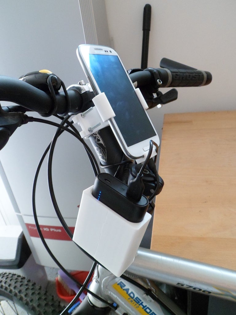 Anker PowerCore 10.000 mAh - bike holder (+ CAD-files)