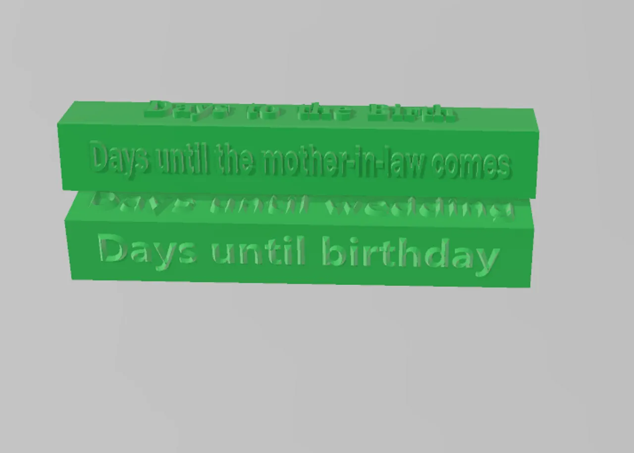 Day Counter by DBJ1980 | Download free STL model | Printables.com