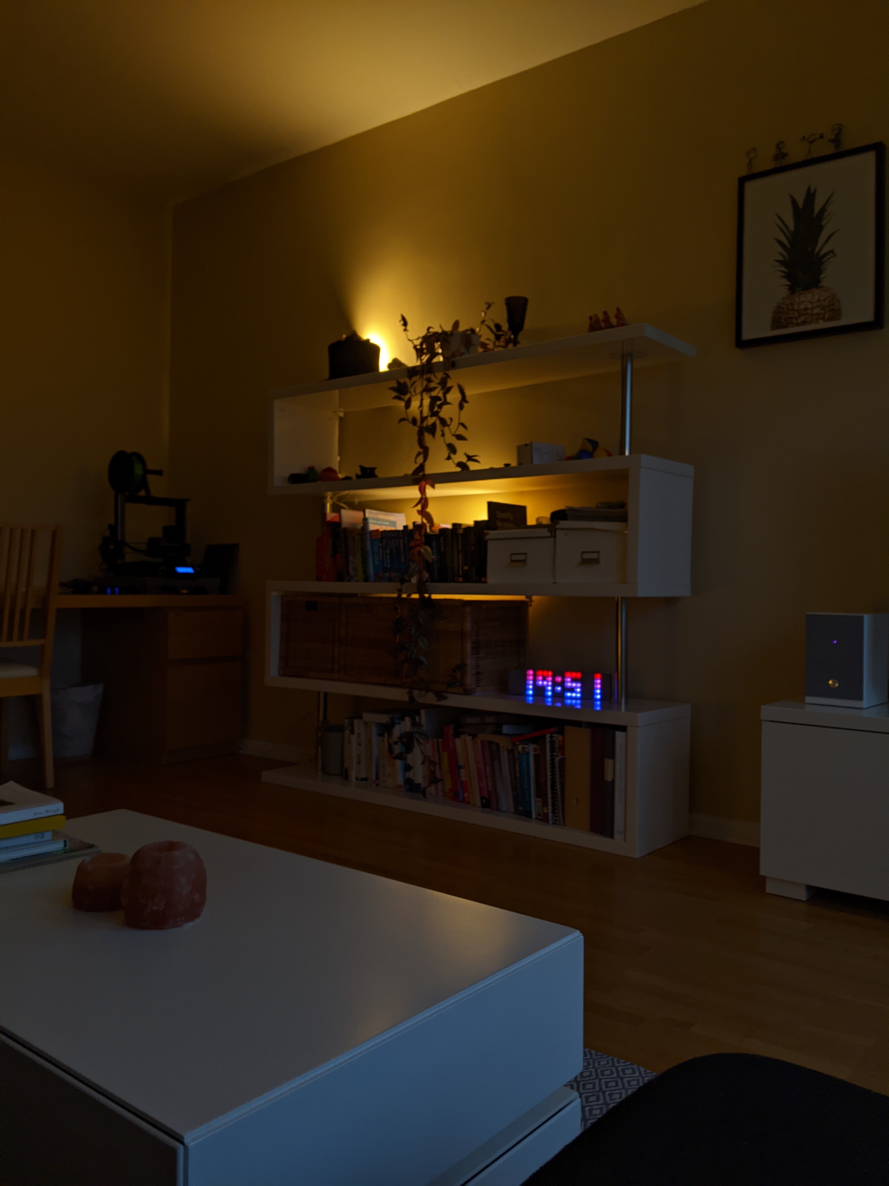 Miniatura 6 do modelo 3D Shelf Led Clock (with Snake)
