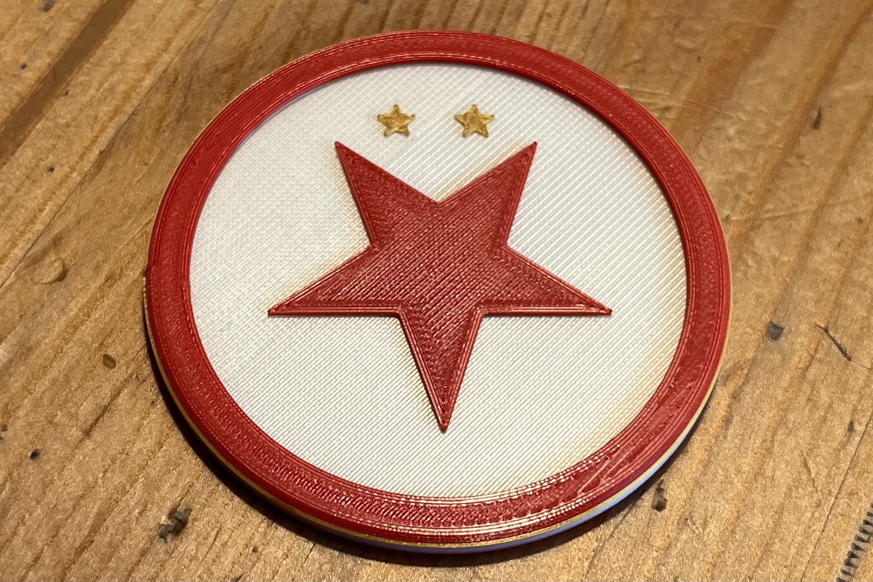 Slavia Praha Air hockey puck by JAGR Download free STL model