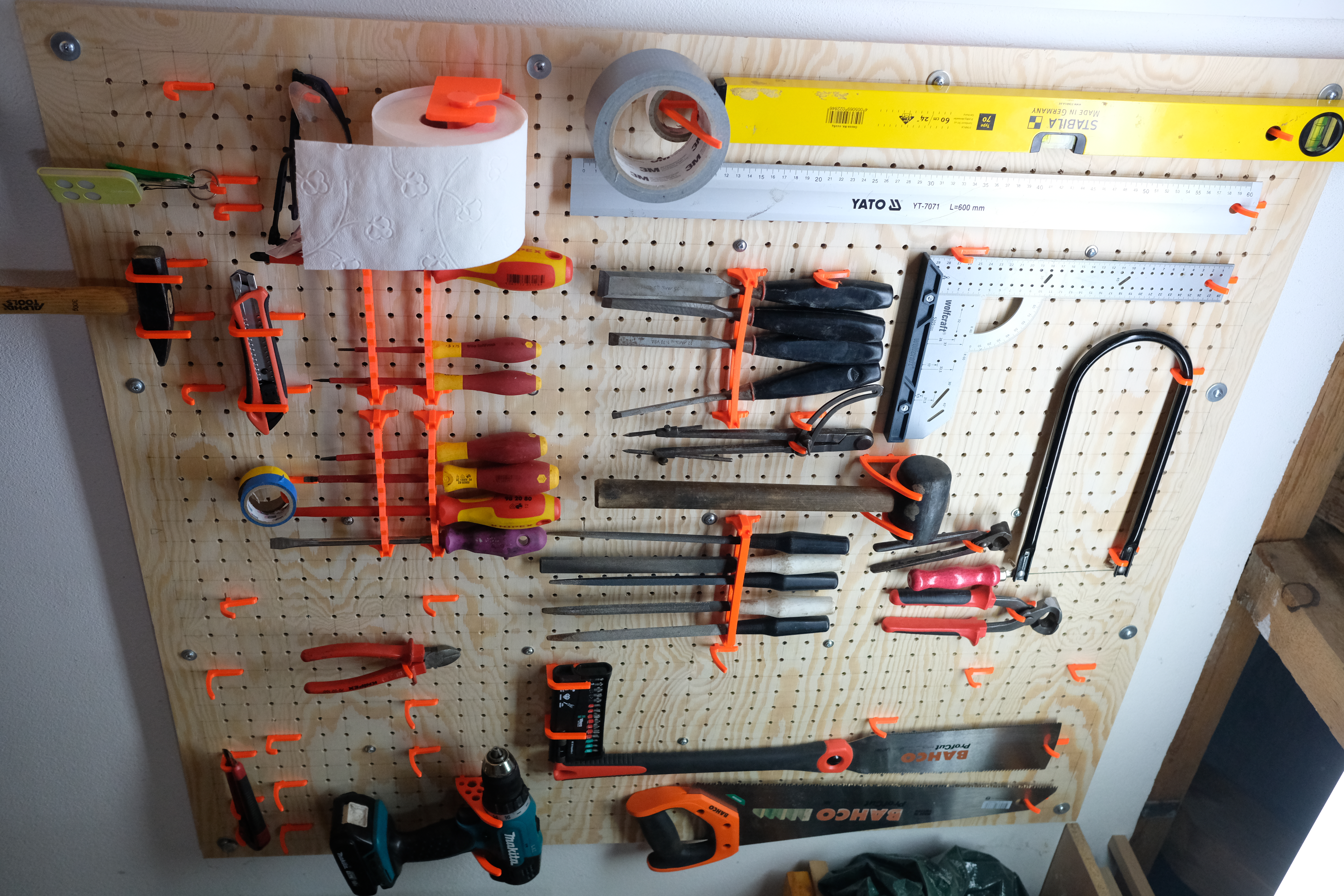Plywood pegboard