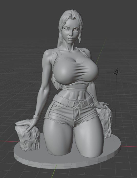 Busty explorer in the Ruins