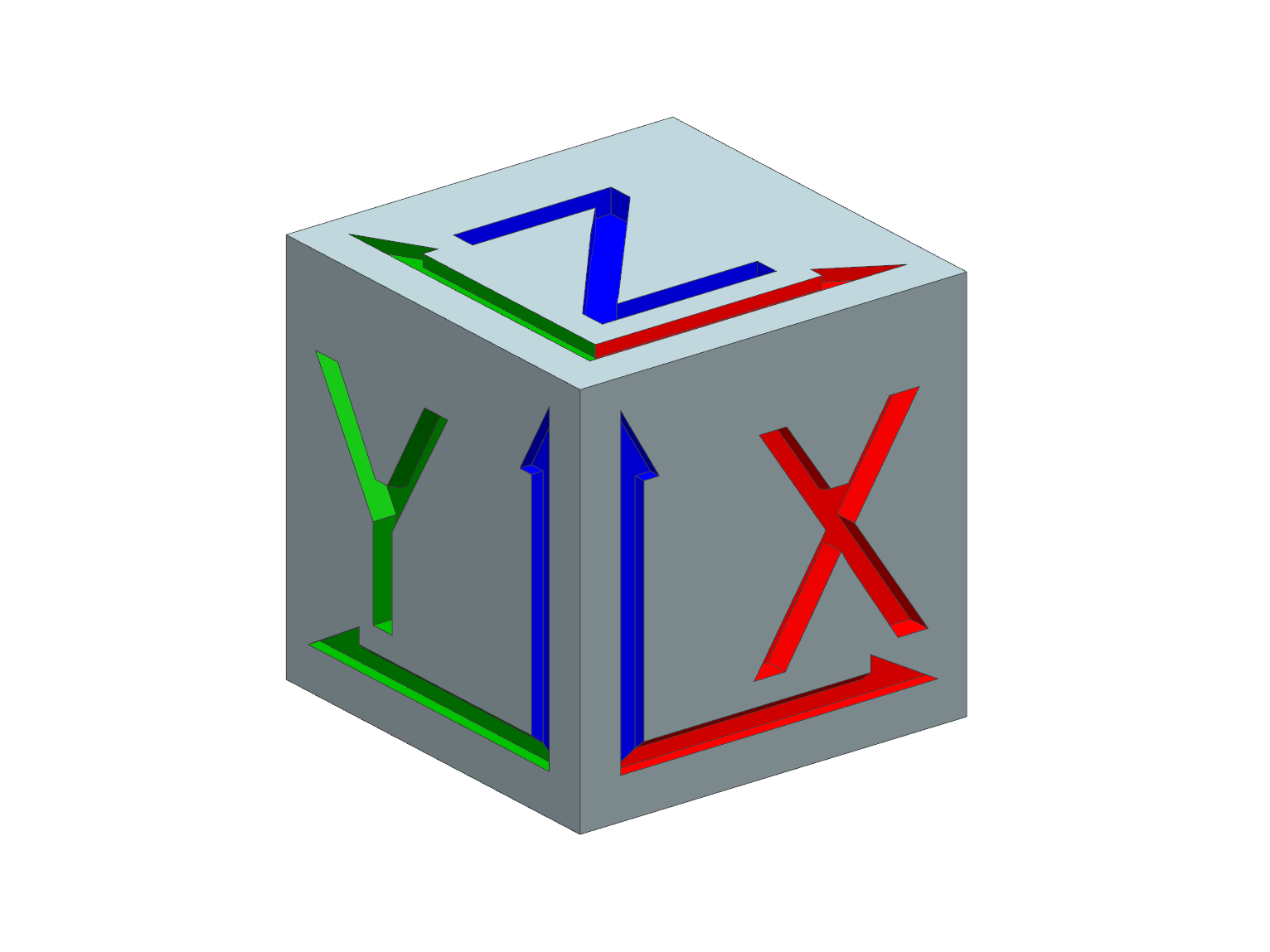 XYZ Calibration Cube 20mm by Julian0815 Download free STL model