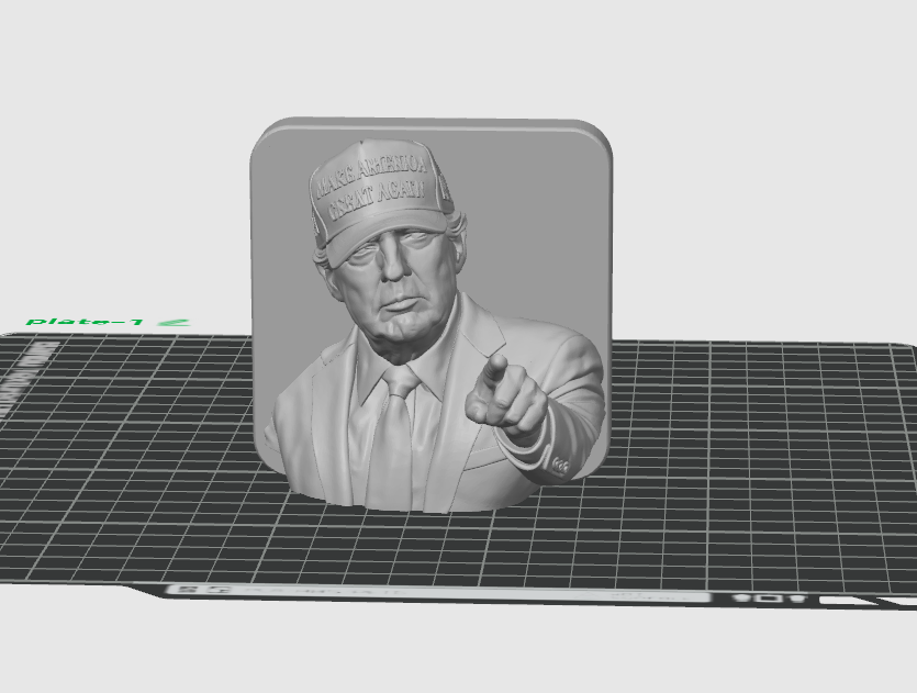Donald trump tow hitch cover (LOGO REMOVED) 3D model