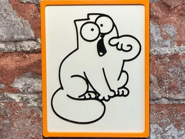simons cat 2d wall art